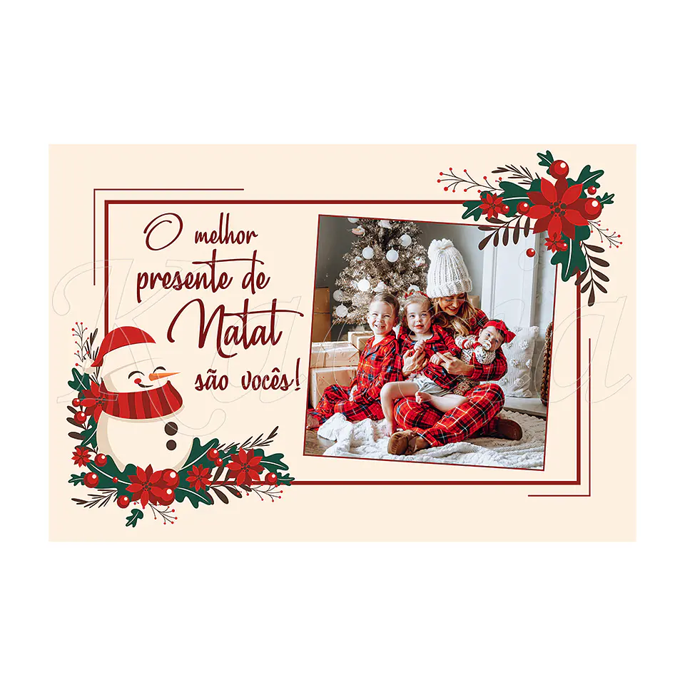 Puzzle Personalizado com Foto e Frase Boneco Neve 3