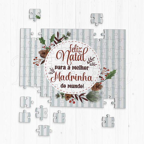 Puzzle Personalizado Melhor do Mundo Natal