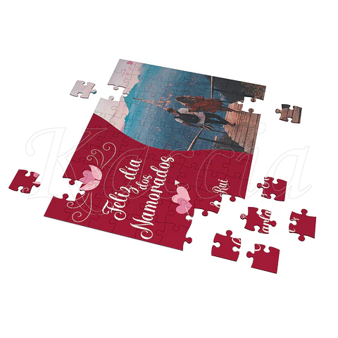 Puzzle Personalizado com Foto e Nomes Romantic