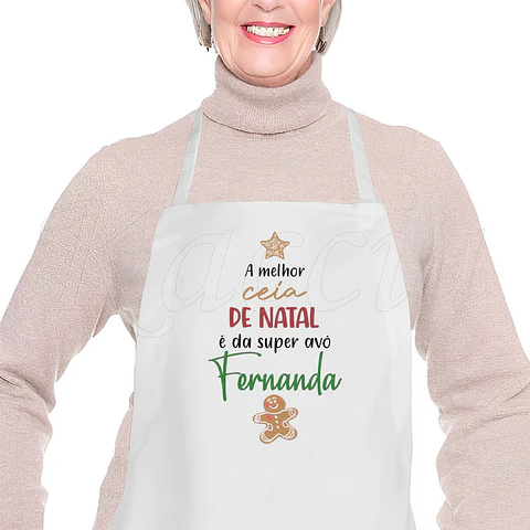 Avental Personalizável Ceia de Natal