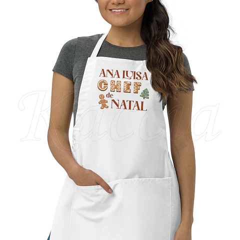 Avental Personalizável Chef de Natal