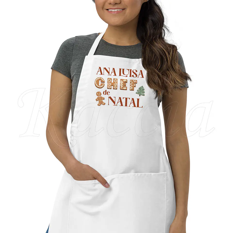 Avental Personalizável Chef de Natal 1