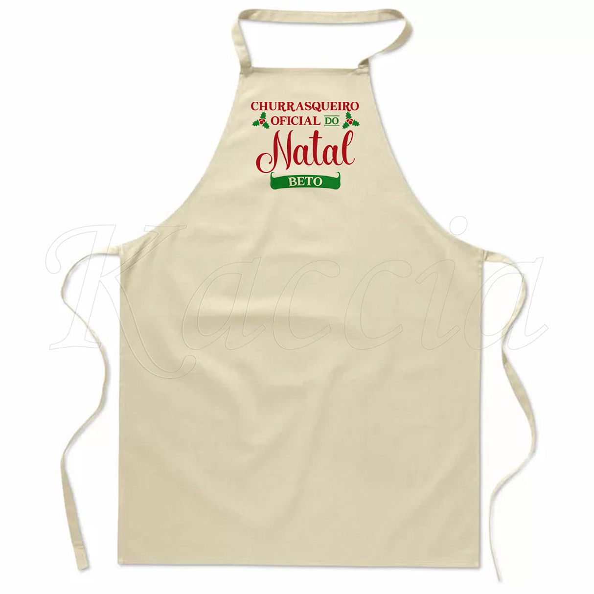 Avental Personalizável Churrasqueiro do Natal 2