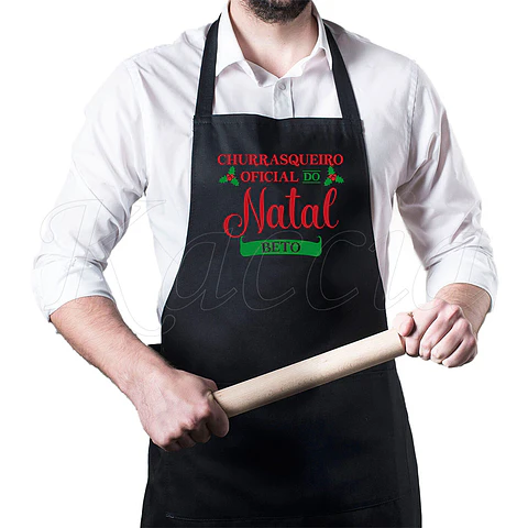 Avental Personalizável Churrasqueiro do Natal