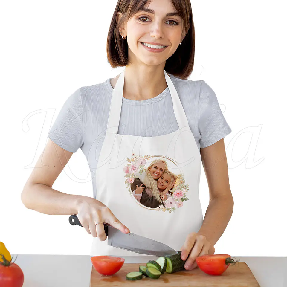 Avental Personalizado Floral com Foto  1