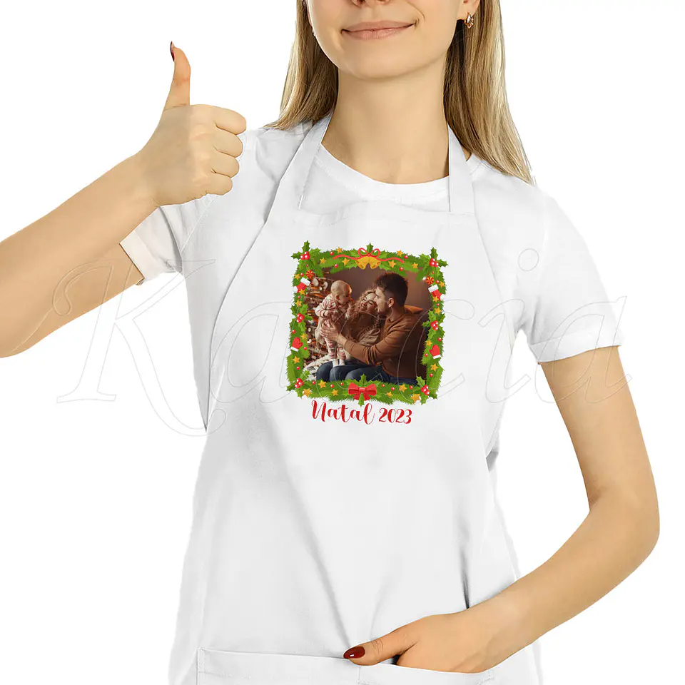 Avental Personalizável Natal com Foto e Frase 1