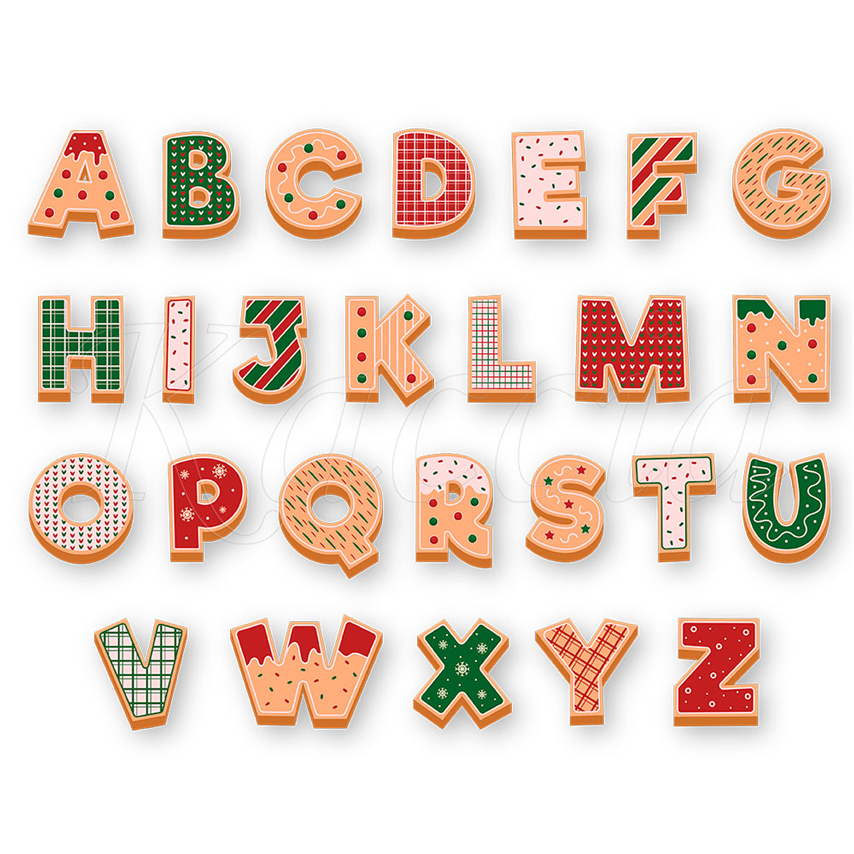 Avental Personalizável Natal Iniciais Bolacha 3