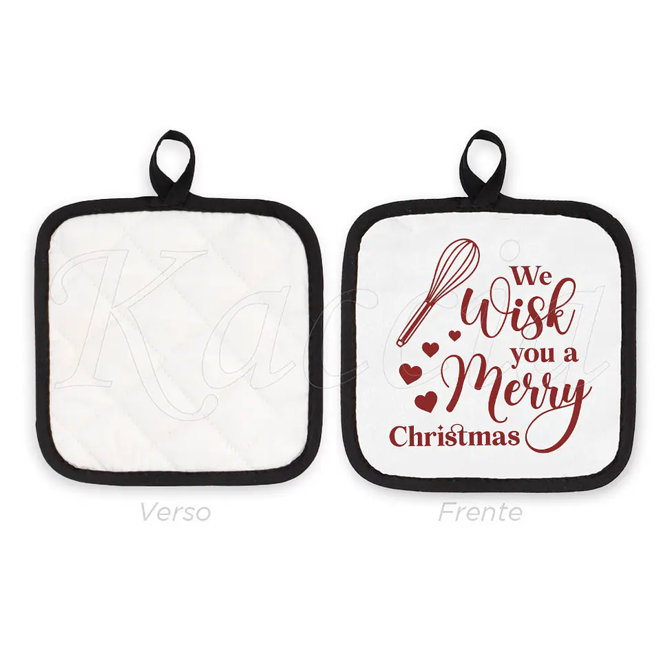 Conjunto Luva e Pega de Cozinha We Wisk You Merry Christmas 3