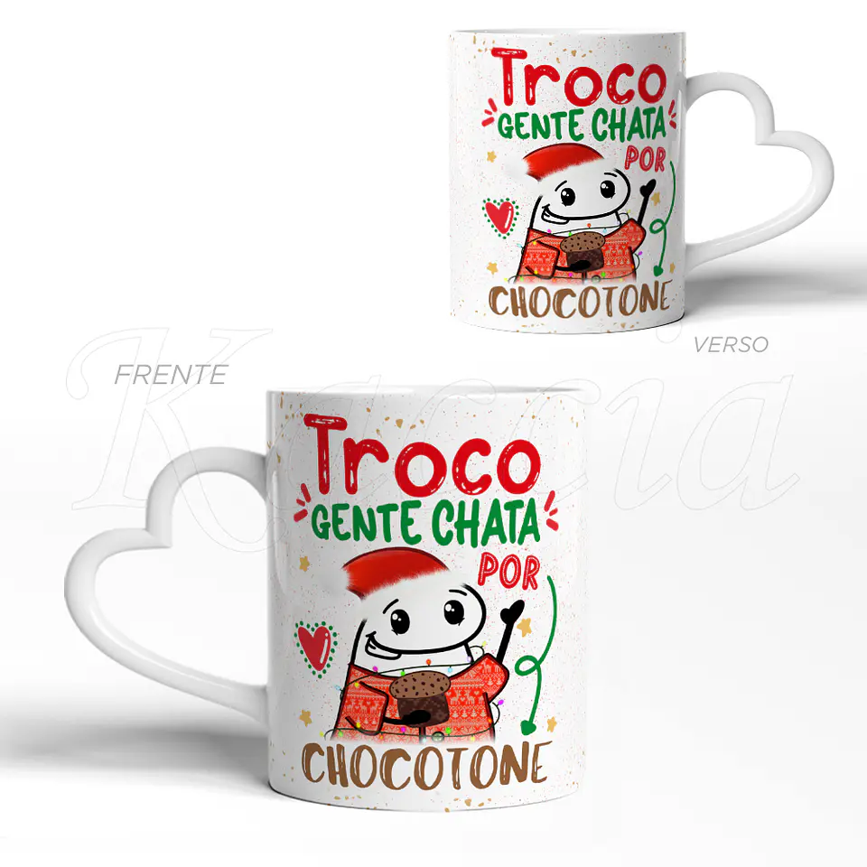 Caneca Troco Gente Chata por Panetone Flork 3
