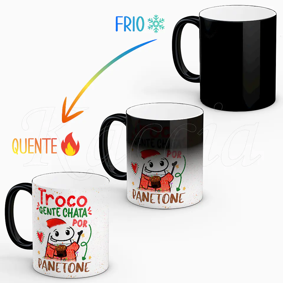 Caneca Troco Gente Chata por Panetone Flork 2