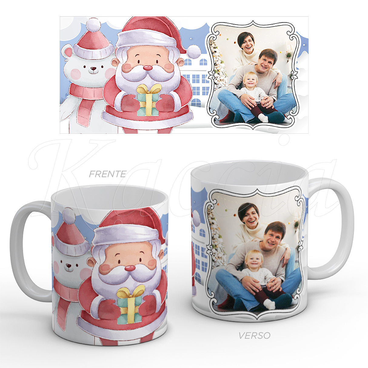 Caneca Personalizada Pai Natal com Foto 1