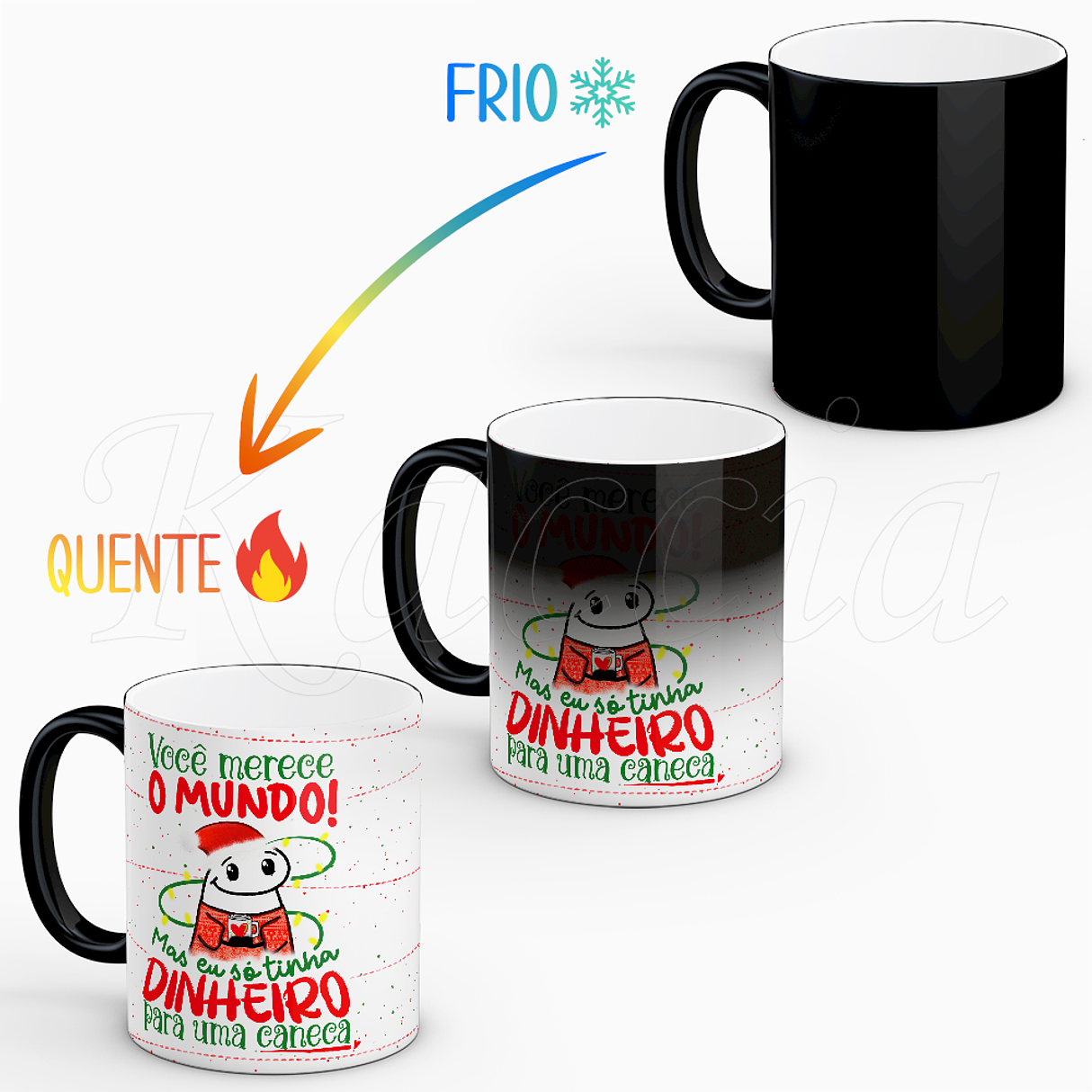 Caneca Só Tinha Dinheiro para uma Caneca Flork Natal 2