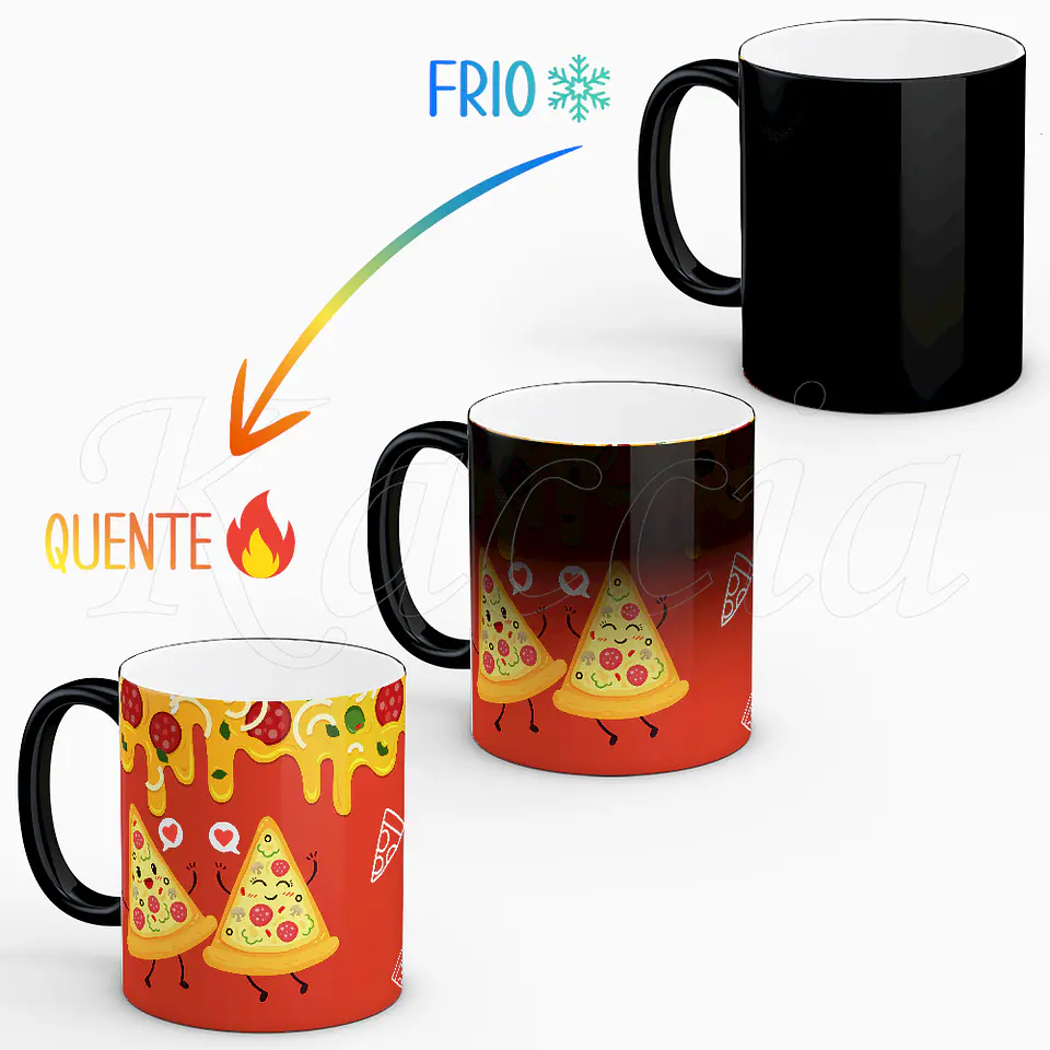 Caneca Gosto mais de ti do que de Pizza 2