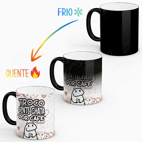 Caneca Troco Gente Chata por Café