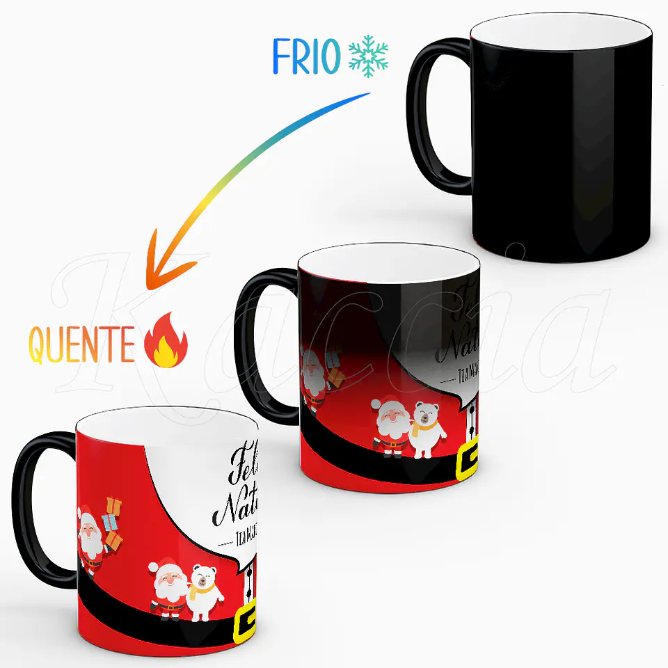 Caneca Personalizada Feliz Natal com Nome 2