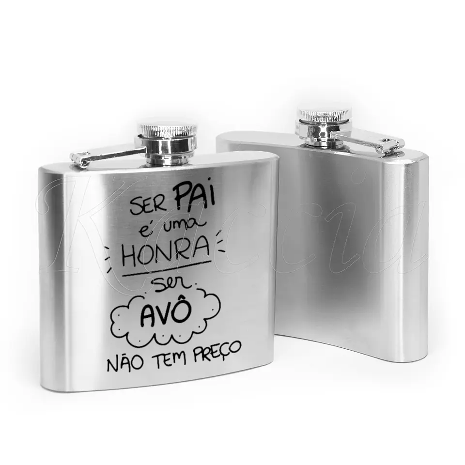 Garrafa de Bolso Personalizada Ser Pai e Avô 2