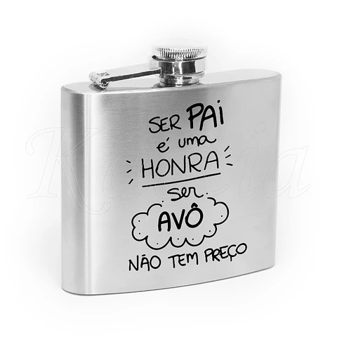 Garrafa de Bolso Personalizada Ser Pai e Avô
