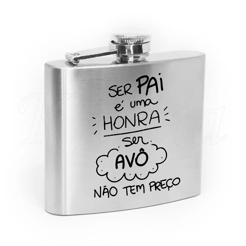 Garrafa de Bolso Personalizada Ser Pai e Avô 1