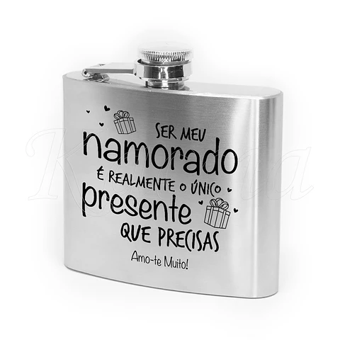 Garrafa de Bolso Personalizada O Único Presente
