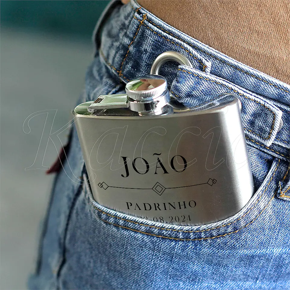 Garrafa de Bolso Personalizada Nome 5