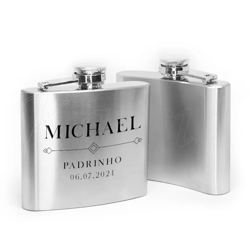 Garrafa de Bolso Personalizada Nome 2
