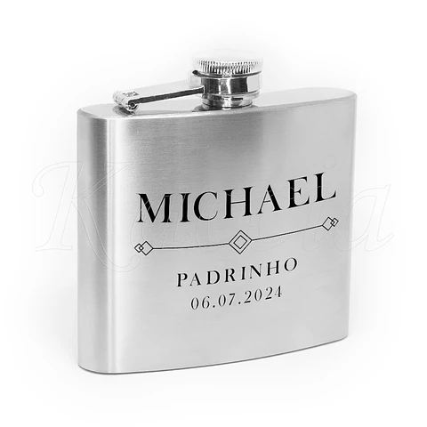 Garrafa de Bolso Personalizada Nome