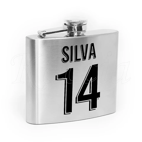 Garrafa de Bolso Personalizada Futebol Nome e Número