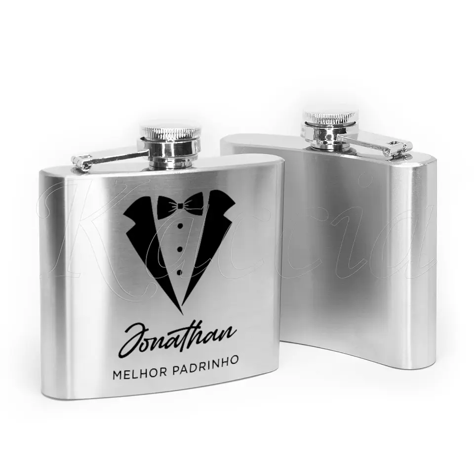 Garrafa de Bolso Personalizada Fato Nome 2