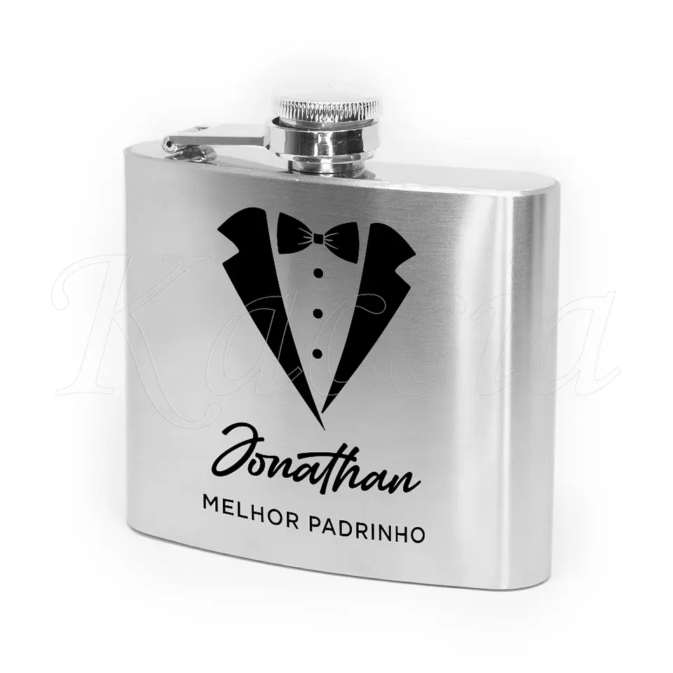 Garrafa de Bolso Personalizada Fato Nome 1