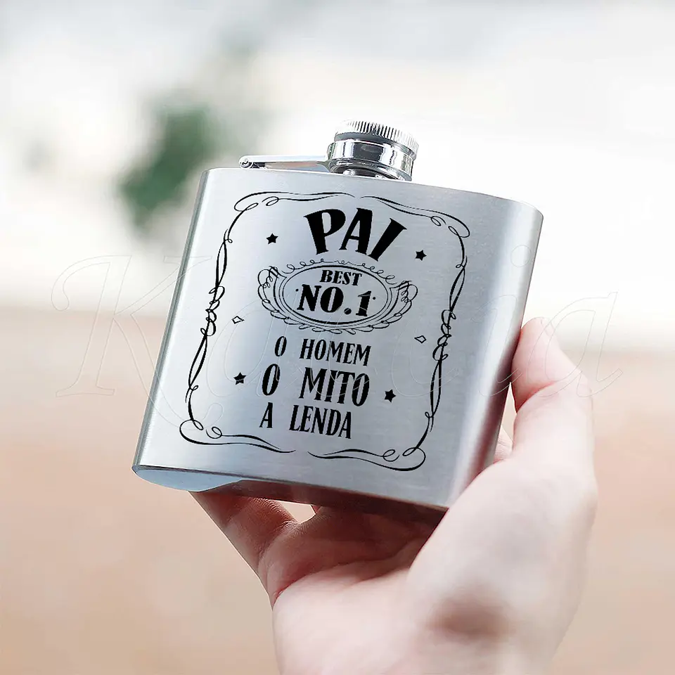 Garrafa de Bolso Personalizada Homem, Mito, Lenda 4
