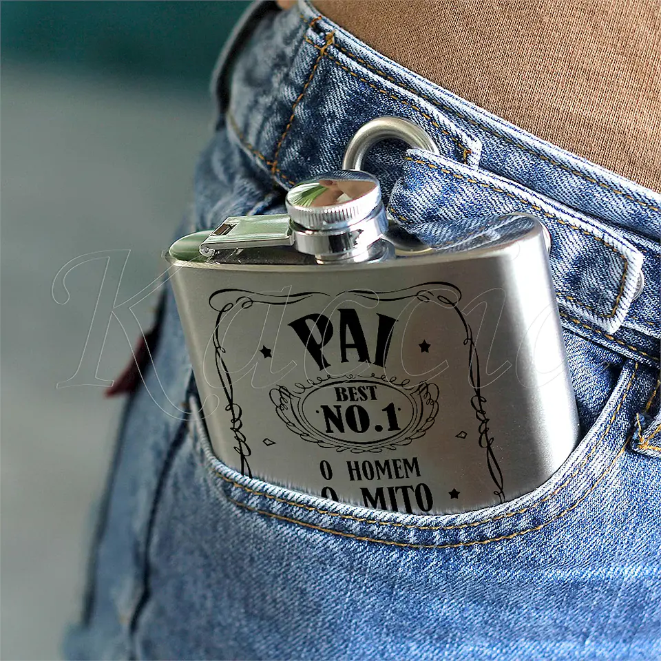 Garrafa de Bolso Personalizada Homem, Mito, Lenda 5
