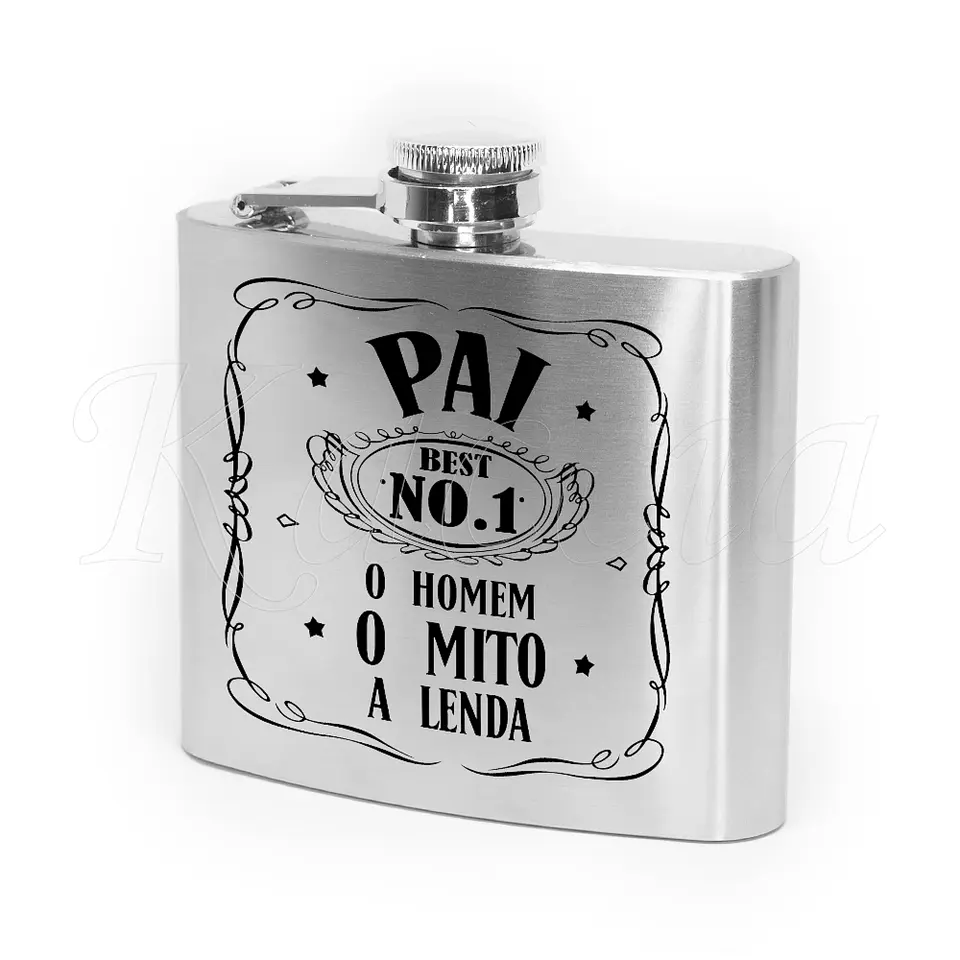 Garrafa de Bolso Personalizada Homem, Mito, Lenda 1