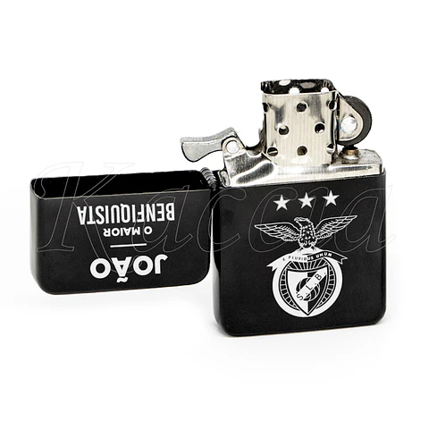 Isqueiro Preto Personalizado Maior Benfiquista