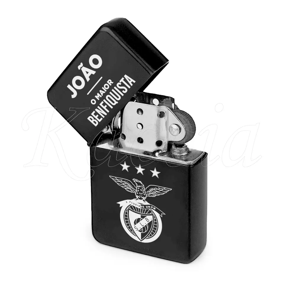 Isqueiro Preto Personalizado Maior Benfiquista 1
