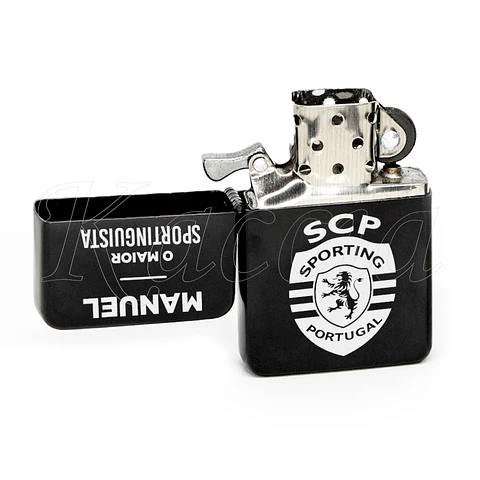 Isqueiro Preto Personalizado Maior Sportinguista