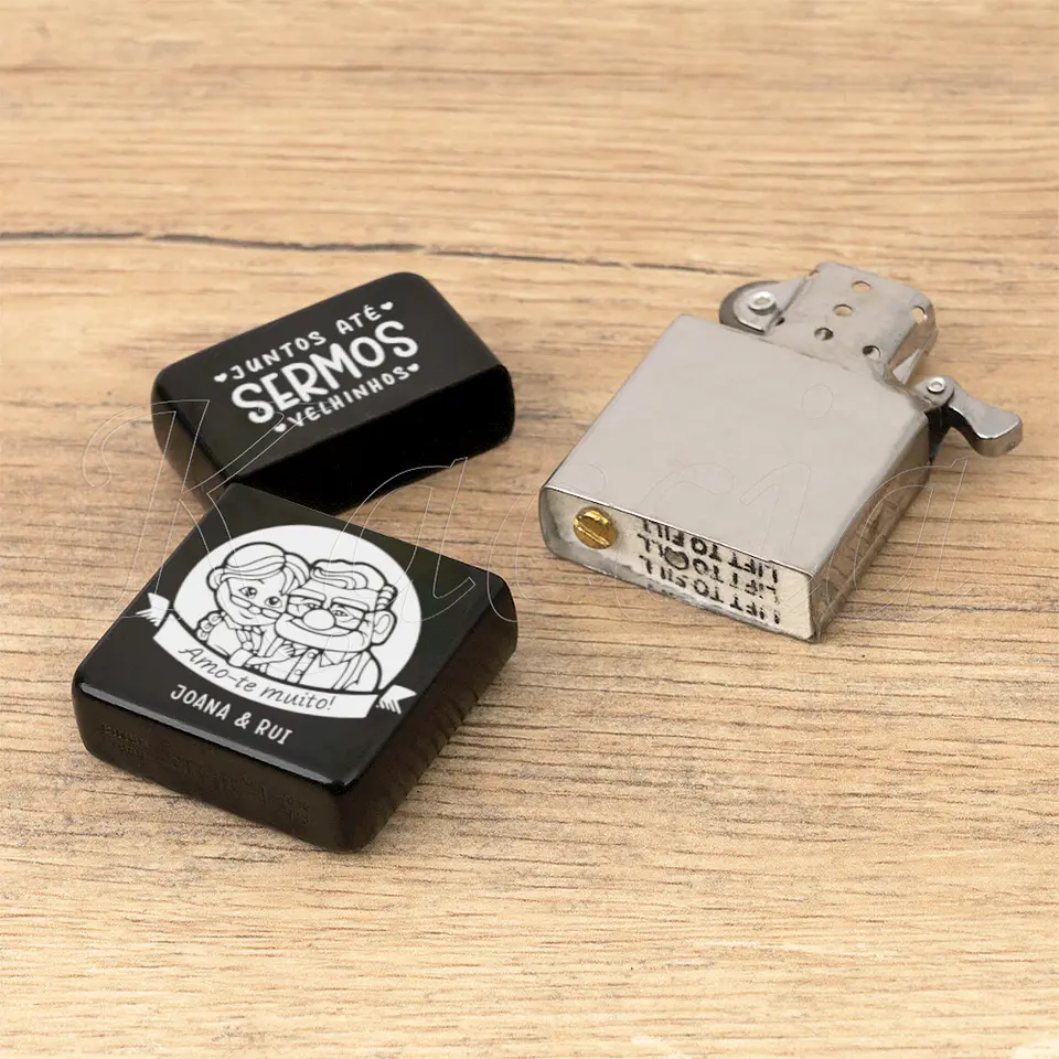 Isqueiro Preto Personalizado Juntos Até Sermos Velhinhos Carl e Ellie Up 4