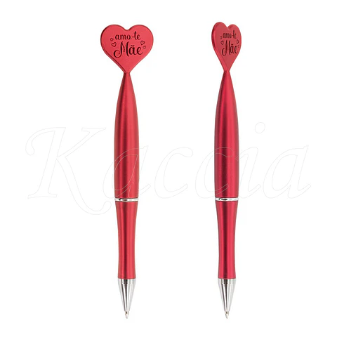 Caneta Personalizada Coração Amo-te