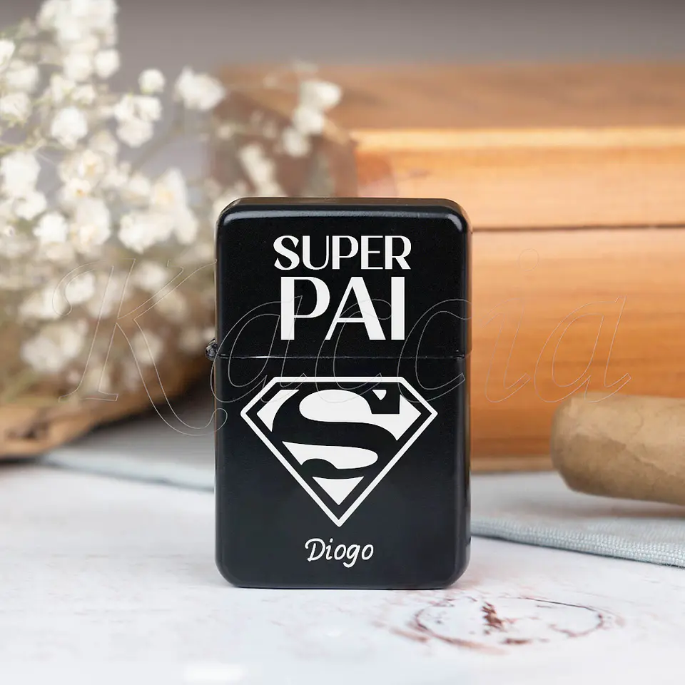 Isqueiro Preto Personalizado Super 3