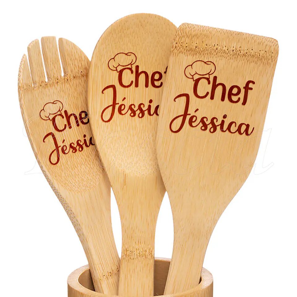 Conjunto Utensílios Cozinha Personalizáveis Chef 3