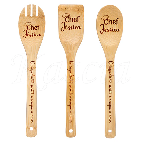 Conjunto Utensílios Cozinha Personalizáveis Chef