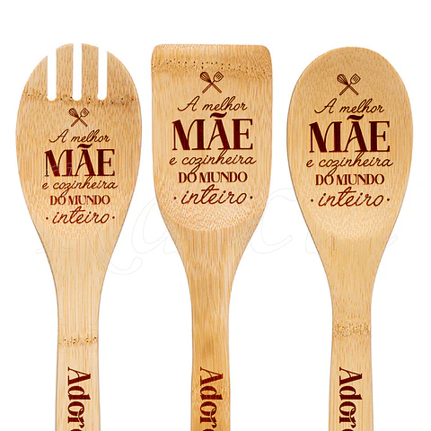 Conjunto Utensílios Cozinha Personalizáveis Melhor Cozinheira