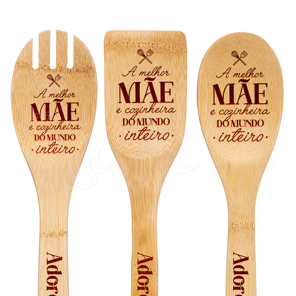 Conjunto Utensílios Cozinha Personalizáveis Melhor Cozinheira 2