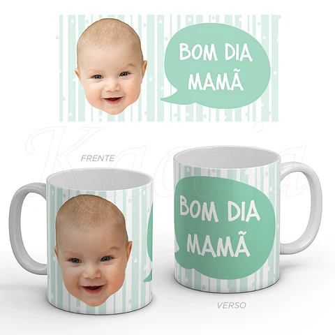 Caneca Personalizada Bebé com Foto Engraçada e Frase