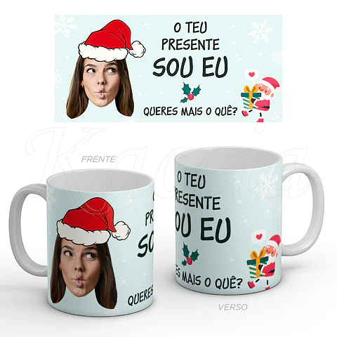 Caneca Personalizada Presente Sou Eu Natal Engraçada