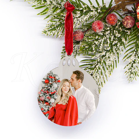 Bola de Natal Personalizável com Fotos
