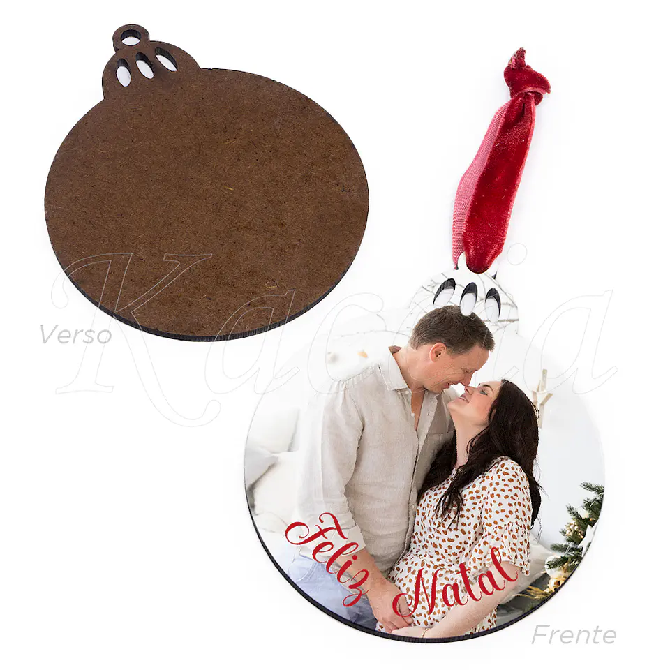 Conjunto de 3 Bolas de Natal Personalizáveis com Fotos 3