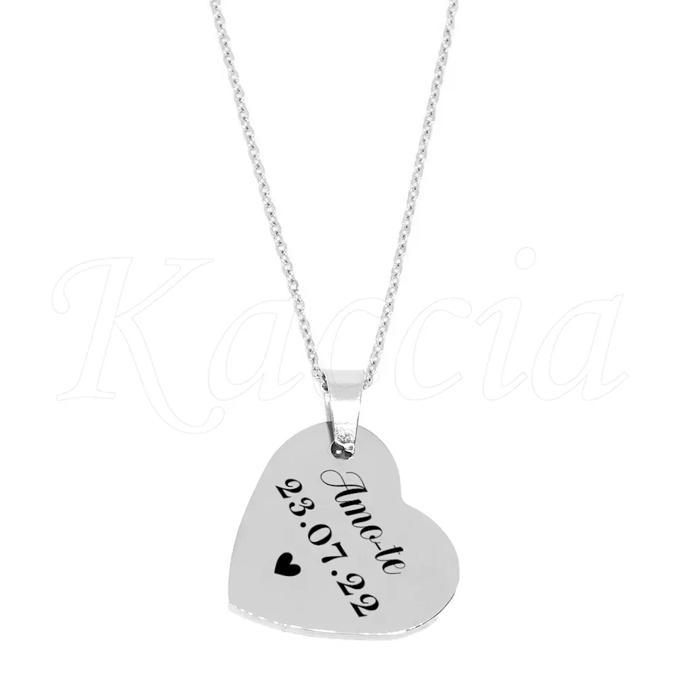 Colar Personalizado Coração Hearthy Aço Inox 2