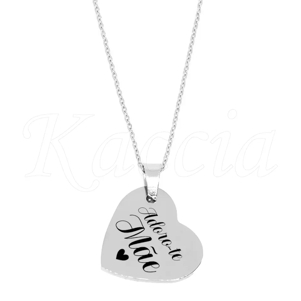 Colar Personalizado Coração Hearthy Aço Inox 3