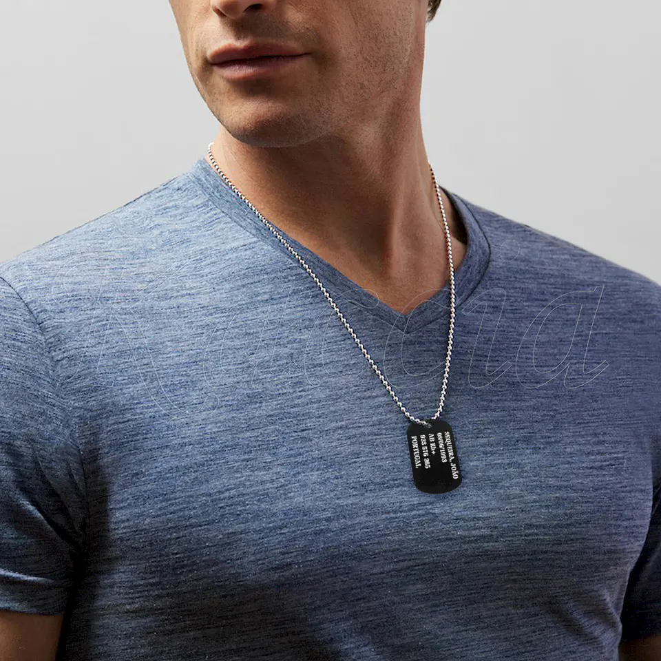 Colar Personalizado Militar Masculino Tag 2