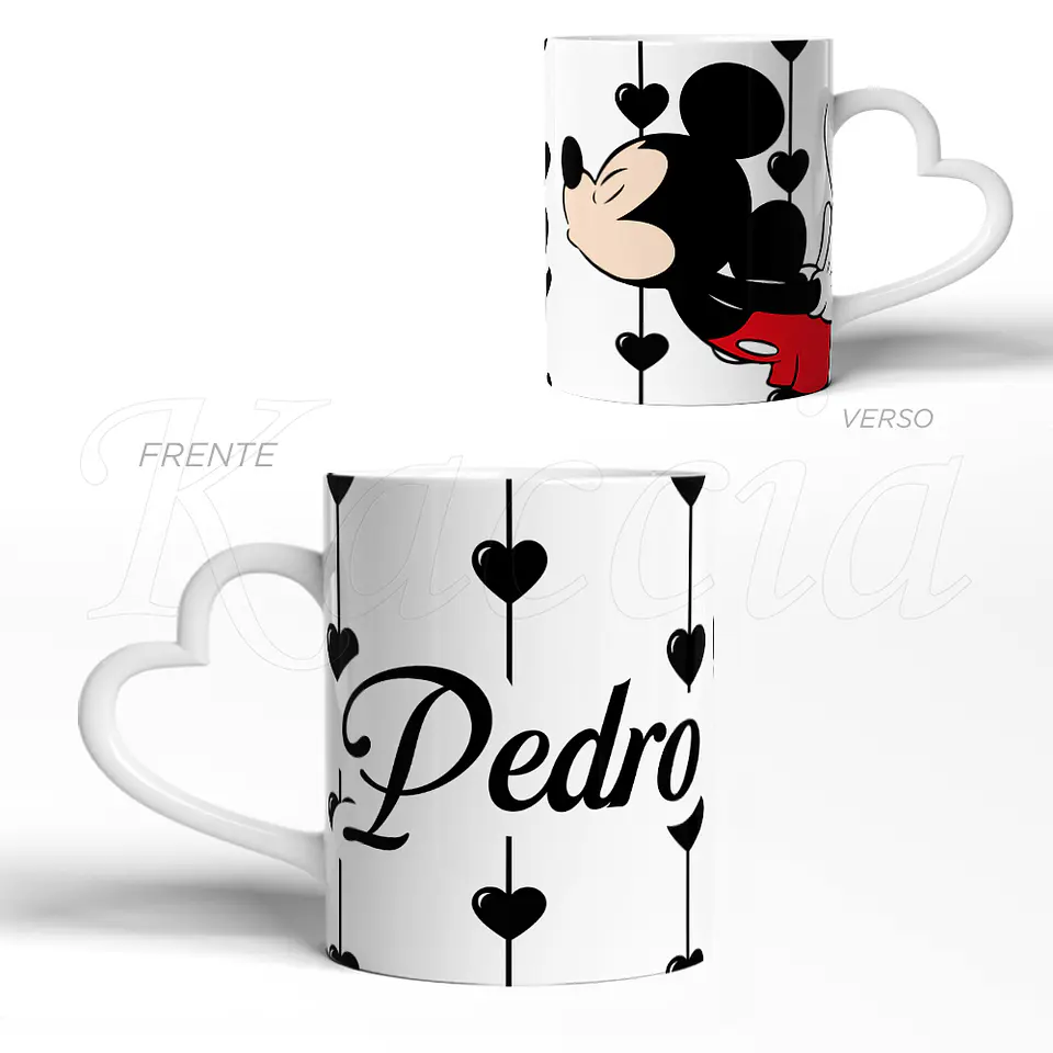 Conjunto de Canecas Personalizadas Mickey & Minnie 3